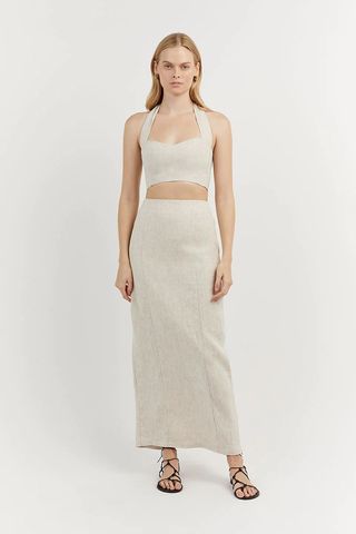 Dissh + Willow Natural Straight Long Skirt