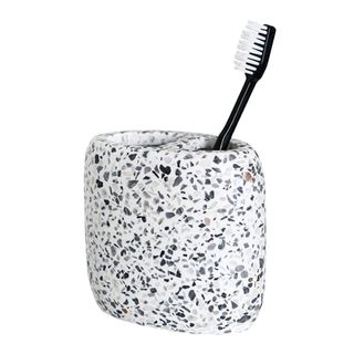 Better Homes & Gardens + Terrazzo Textured Resin Toothbrush Holder in Greys