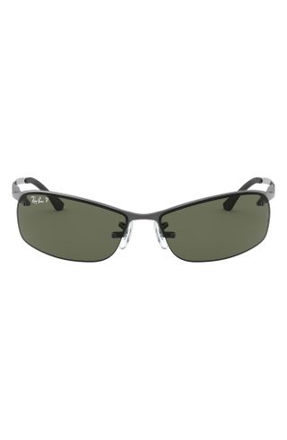 Ray-Ban + 63mm Polarized Rimless Sunglasses