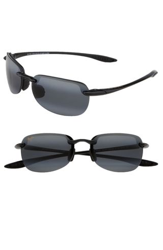Maui Jim + Sandy Beach 55mm Polarized Semi Rimless Sunglasses