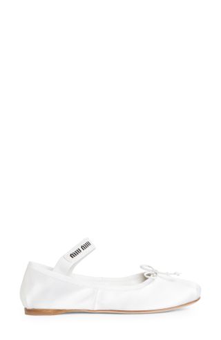 Miu Miu + Logo Band Ballet Flat