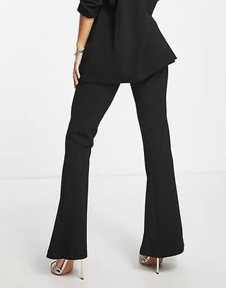 ASOS DESIGN + Petite Jersey Slim Kick Flare Suit Trouser