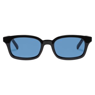 Le Specs + Carmito Rectangle Blue Lens Sunglasses