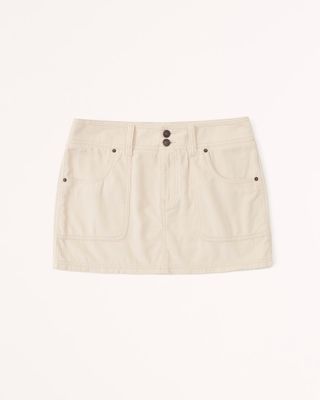 Abercrombie & Fitch + 2000s Corduroy Micro Mini Skirt