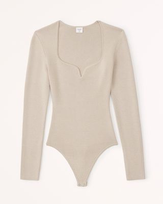 Abercrombie & Fitch + Sweetheart Sweater Bodysuit