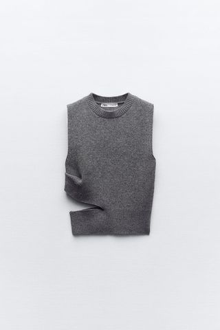 Zara + Cut Out Wool Blend Sweater