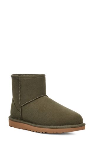 Ugg + Ugg Classic Mini II Genuine Shearling Lined Boots in Forest Night