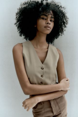Zara + Short Fitted Vest