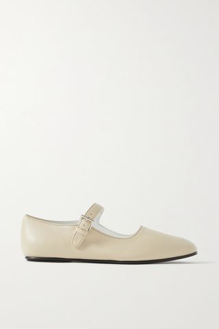 The Row + Ava Leather Mary Jane Ballet Flats