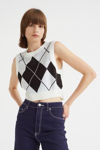 H&M + Jacquard-Knit Sweater Vest