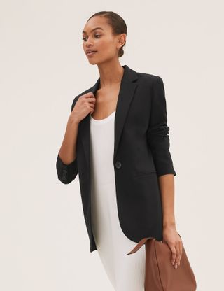 M&S Collection + Relaxed Single Breasted Blazer