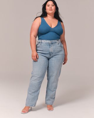 Abercrombie + Curve Love Ultra High Rise 90s Straight Jean