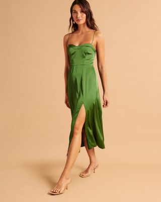 Abercrombie + High-Slit Midi Dress