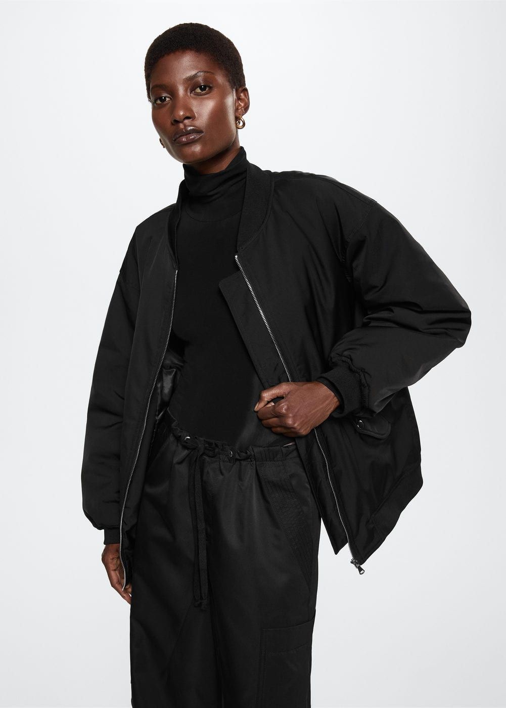 Oversize Zip Bomber Jacket