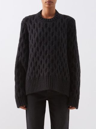 Raey + Organic-Wool Blend Cable Knit Sweater