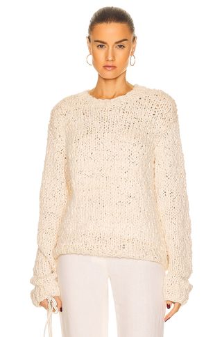 The Elder Statesman + Open-Knit Organic Cotton Sweater