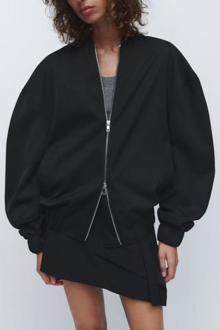 Zara + Limited Edition Oversize Bomber Jacket