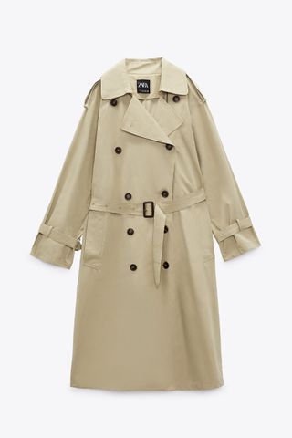 Zara + Oversize Double-Breasted Trench Coat