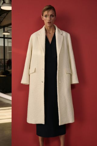 Zara + Straight Wool-Blend Coat