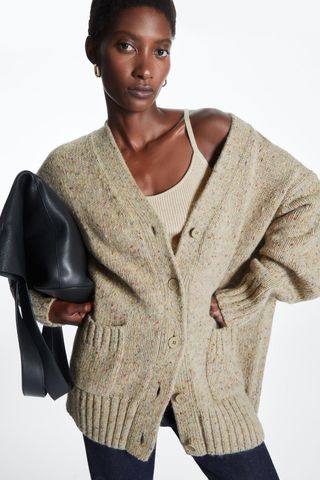 COS + Relaxed-Fit-Wool-Blend Cardigan