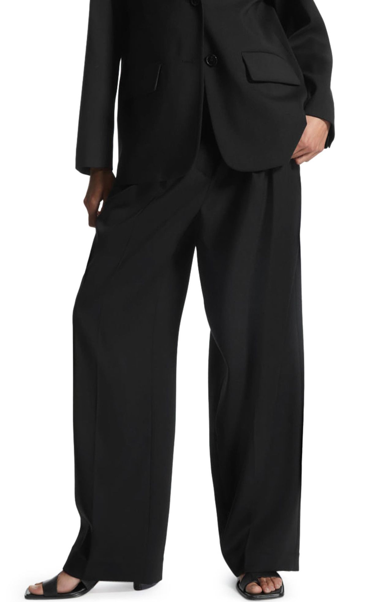 ~1990'S Nordstrom Corbin Two-Pleat Wool Trousers, Men's W30 (approx.), Vintage wool Khaki type Vintage Second Hand