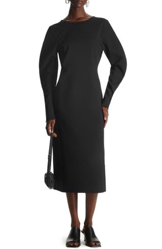 Cos + Long Sleeve Midi Dress