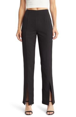 Lulus + Minding My Business High Waist Split Hem Pants