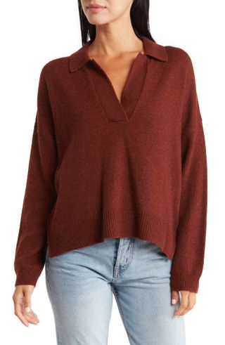 Madewell + Polo Henley Wool Blend Pullover Sweater