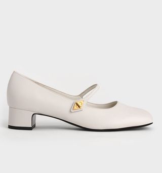 Charles & Keith + Metallic Accent Mary Janes