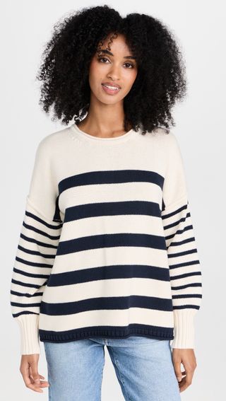Madewell + Conway Pullover Sweater in Mixed Stripe