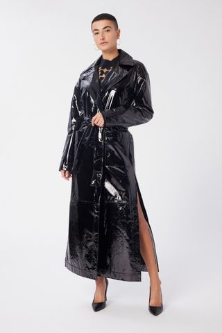 LITA by Ciara + Double Breasted Trench Coat in Leather