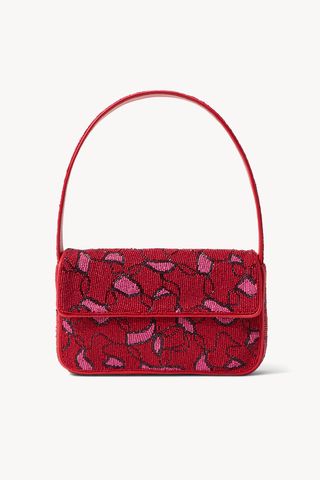 Staud + Cherry Abstract Wave Tommy Beaded Bag