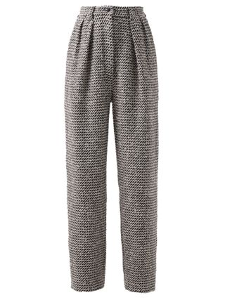 Raey + Unstructured Wool-Blend Tweed Tapered Trousers