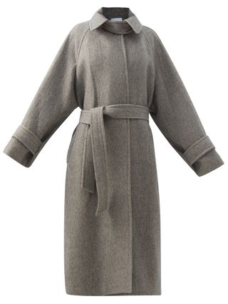 Raey + Oversized Belted Raglan-Sleeve Wool-Blend coat