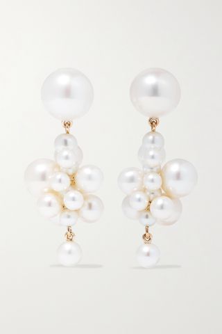 Sophie Bille Brahe + Botticelli 14-Karat Gold Pearl Earrings