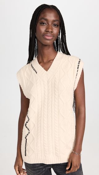 Ninety Percent + Hedy Cable Sweater Vest