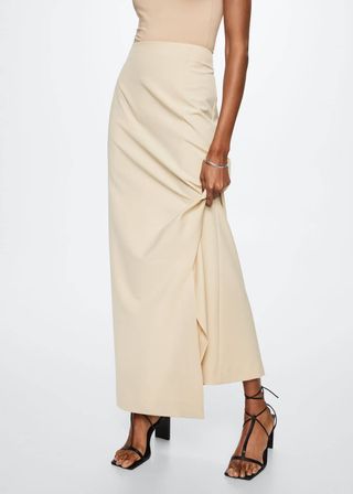 Mango + Slit Hem Skirt