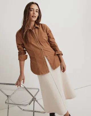 Madewell + Darted Button-Up Shirt in (Re)generative Chino