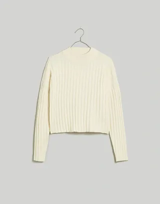 Madewell + Plus Mockneck Crop Sweater