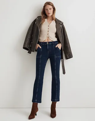 Madewell + Kick Out Crop Jeans in Luana Wash: Seam Edition