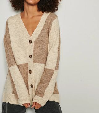 NA-KD + Blocked Coloured Knitted Cardigan