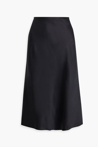 Iris & Ink + Margot Satin-Crepe Midi Skirt