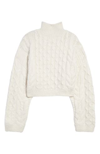 Topshop + Turtleneck Cable Stitch Sweater