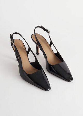 & Other Stories + Pointed Slingback Leather Mules