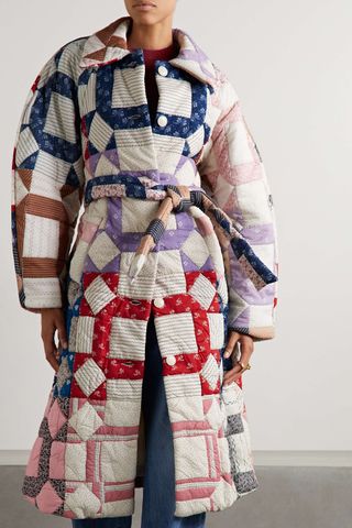 Sea + Nohr Quilted Printed Cotton Coat