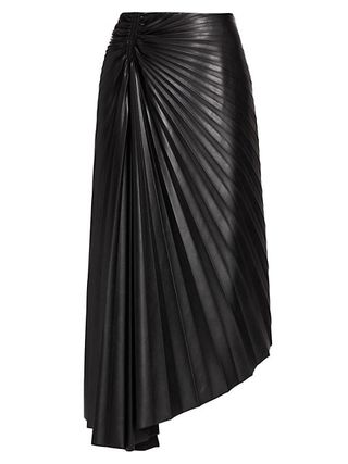 A.L.C. + Tracy Pleated Vegan Leather Skirt