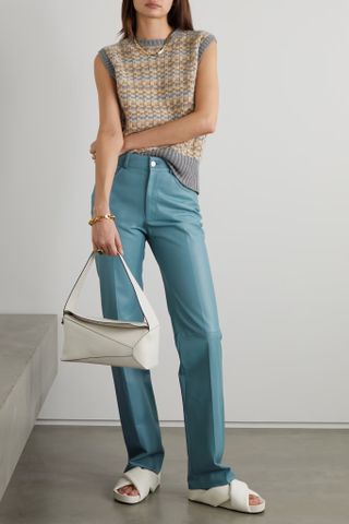 Loro Piana + Leather Straight-Leg Pants