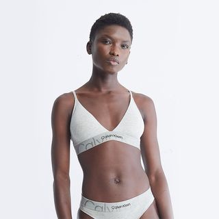 Calvin Klein + Embossed Icon Lightly Lined Triangle Bralette