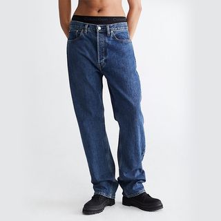 Calvin Klein + Standards Stone Indigo Rinse Straight Leg Jeans