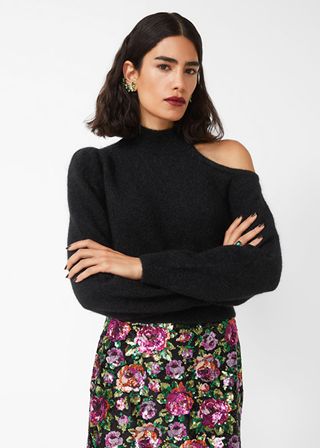 & Other Stories + Open Shoulder Mohair Sweater